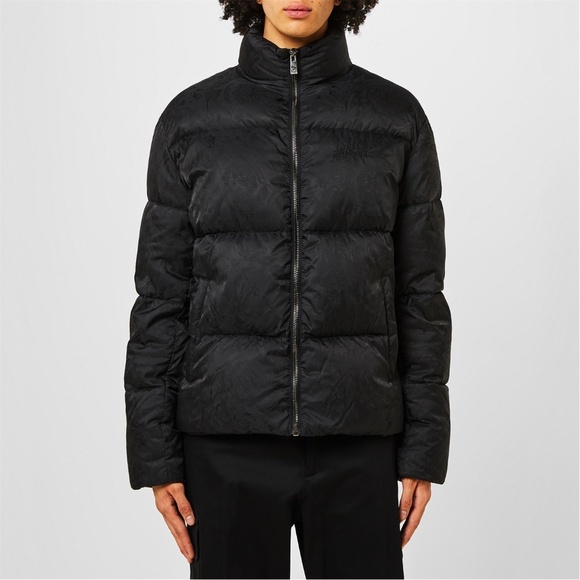 $3275 AUTHENTIC VERSACE sz 50 L, Black Barocco Light Puffer Down Jacket - Picture 2 of 16
